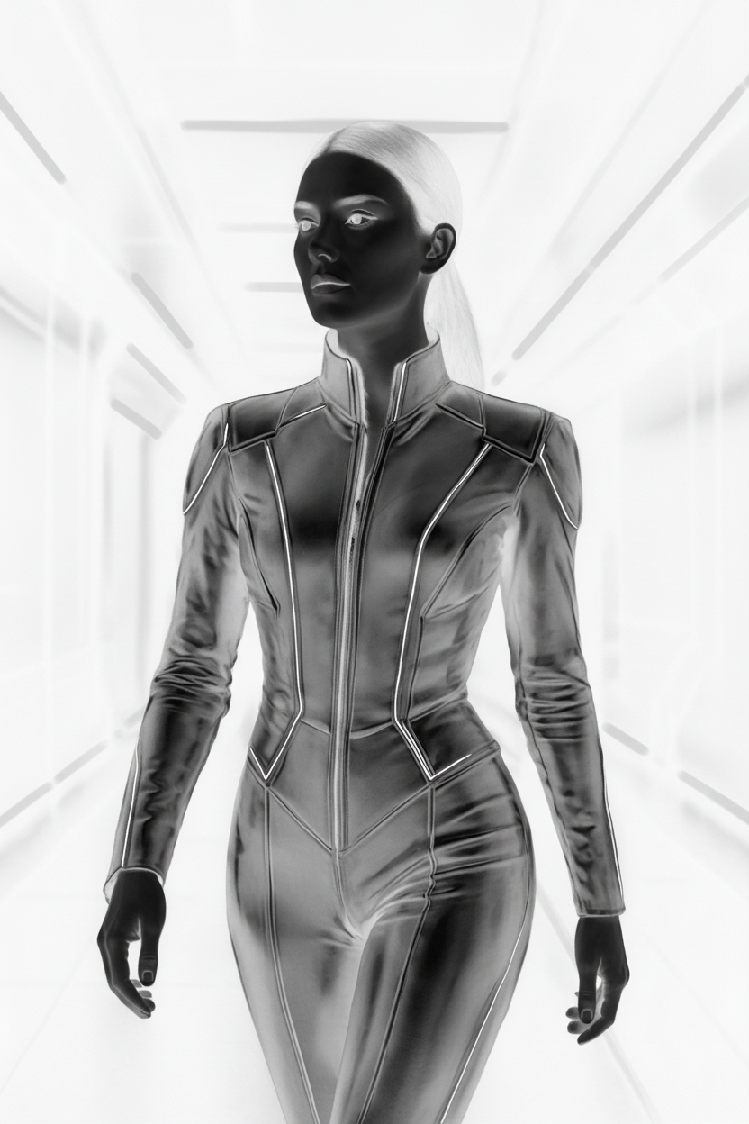 Inverted light and dark areas.